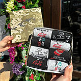 Тренд бокс шкарпеток чоловічих довгих практичних весна-осінь з оригінальним принтом 40-45 8 шт у крутій Br BAR, фото 7