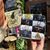 Подарунковий набір шкарпеток хлопцям на 8 пар 40-45 р кольорові та молодіжні, якісні, бавовняні та Br BAR