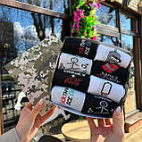 Комплект шкарпеток чоловічих довгих трикотажних весна-осінь 40-45 8 пар креативна ідея на подарунок для Br BAR, фото 4