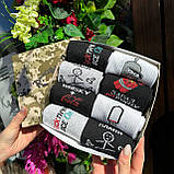 Комплект шкарпеток чоловічих довгих трикотажних весна-осінь 40-45 8 пар креативна ідея на подарунок для Br BAR, фото 2