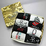 Комплект шкарпеток чоловічих довгих трикотажних весна-осінь 40-45 8 пар креативна ідея на подарунок для Br BAR, фото 10