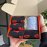 Чоловічий бокс керамічна чашка 330 мл і довгі демісезонні шкарпетки 8 пар 40-45 на оригінальний подарунок Br BAR, фото 4