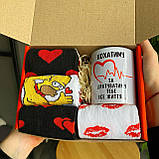 Чоловічий набір керамічна чашка 330 мл і високі демісезонні шкарпетки 8 пар 40-45 на креативний подарунок Br BAR, фото 4