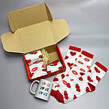 Бокс чоловічий керамічна чашка 330 мл і високі шкарпетки весна-осінь 8 пар 40-45 на цікавий подарунок Br BAR, фото 7