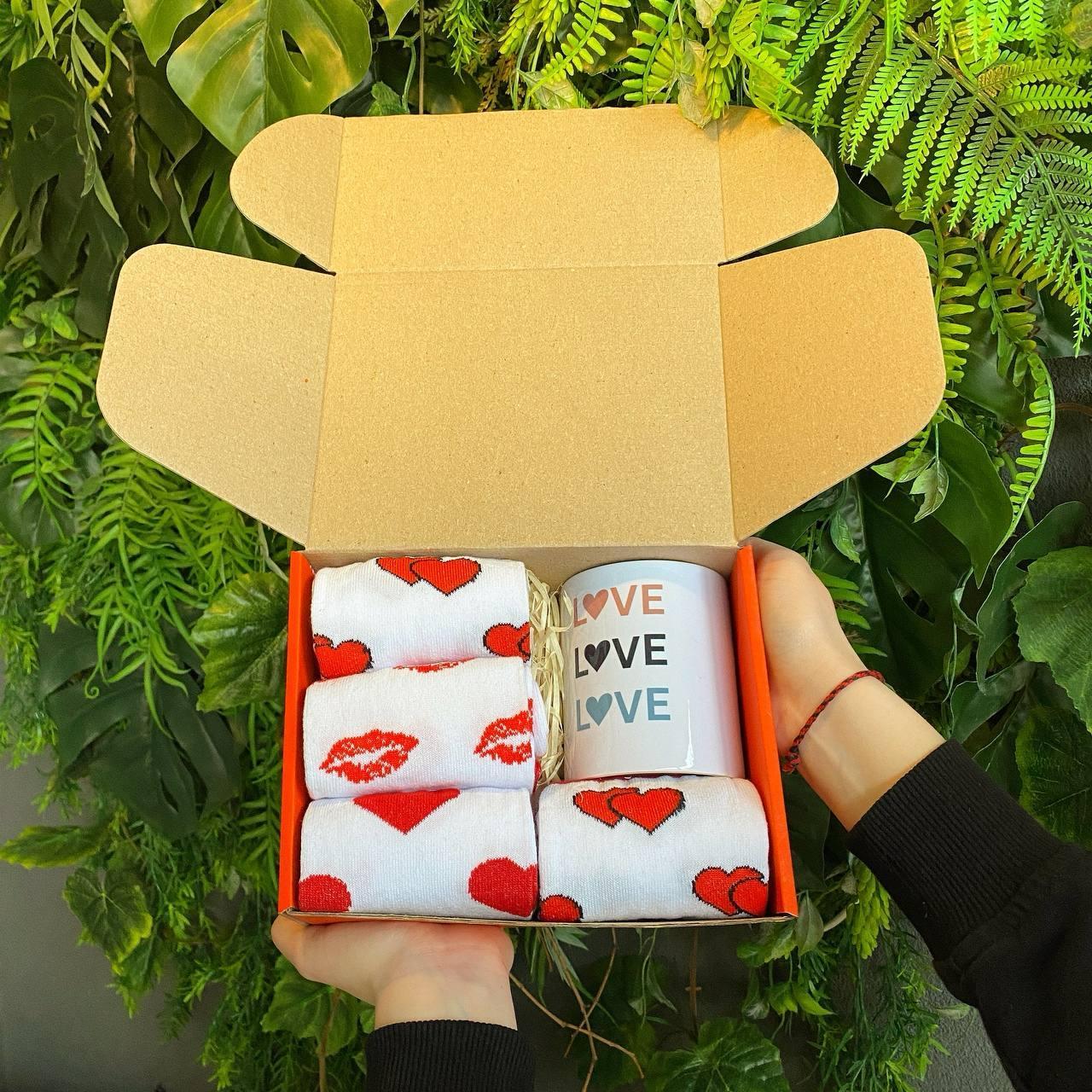 Бокс чоловічий керамічна чашка 330 мл і високі шкарпетки весна-осінь 8 пар 40-45 на цікавий подарунок Br BAR, фото 1