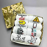 Креативний комплект шкарпеток чоловічих довгих демісезонних з яскравими веселими малюнками 40-45 8 пар на Br BAR, фото 8