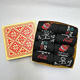 Подарунковий набір шкарпеток чоловічих високих демісезонних з яскравим веселим барвистим дизайном 40-45 8 Br BAR, фото 5