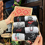 Бокс шкарпеток чоловічих високих бавовняних веселих весна-осінь 40-45 8 пар у красивій подарунковій коробці Br BAR, фото 8