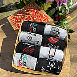 Бокс шкарпеток чоловічих високих бавовняних веселих весна-осінь 40-45 8 пар у красивій подарунковій коробці Br BAR, фото 9