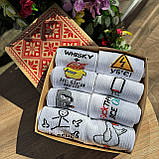 Оригінальний набір шкарпеток чоловічих довгих демісезонних зі смішним креативним принтом 40-45 8 пар для Br BAR, фото 8