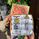 Оригінальний набір шкарпеток чоловічих довгих демісезонних зі смішним креативним принтом 40-45 8 пар для Br BAR, фото 7