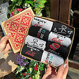 Комплект шкарпеток чоловічих високих демісезонних демісезонних однотонних з яскравими веселими малюнками та Br BAR, фото 8