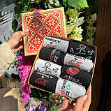 Комплект шкарпеток чоловічих високих демісезонних демісезонних однотонних з яскравими веселими малюнками та Br BAR, фото 9