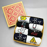 Бокс шкарпеток чоловічих довгих демісезонних практичних стильних з яскравим кумедним дизайном 40-45 8 пар Br BAR, фото 8