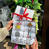 Набір шкарпеток для чоловіків високих демісезонних практичних модних із веселим дизайном 40-45 8 пар на Br BAR, фото 5