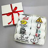 Набір шкарпеток для чоловіків високих демісезонних практичних модних із веселим дизайном 40-45 8 пар на Br BAR, фото 9