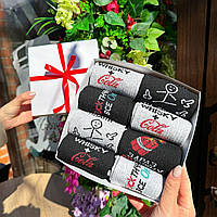 Бокс шкарпеток для хлопців високих демісезонних демісезонних трикотажних із кумедним принтом 40-45 8 пар на Br BAR