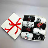 Комплект шкарпеток чоловічих довгих практичних демісезонних з оригінальним кумедним принтом 40-45 8 пар для Br BAR, фото 5