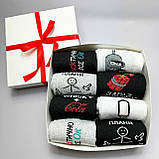 Комплект шкарпеток чоловічих довгих практичних демісезонних з оригінальним кумедним принтом 40-45 8 пар для Br BAR, фото 7