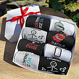 Комплект шкарпеток чоловічих довгих практичних демісезонних з оригінальним кумедним принтом 40-45 8 пар для Br BAR, фото 8