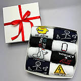 Оригінальний набір шкарпеток чоловічих довгих демісезонних з креативним веселим дизайном 40-45 8 пар на Br BAR, фото 6