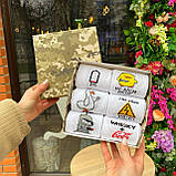 Креативний бокс шкарпеток чоловічих високих демісезонних білих із веселими приколами 40-45 6 пар на Br BAR, фото 6