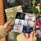 Набір шкарпеток чоловічих довгих весна-осінь практичних із прикольним принтом 40-45 6 пар у подарунковій Br BAR, фото 7