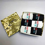 Комплект шкарпеток чоловічих високих весна-осінь повсякденних із крутим написом 40-45 6 пар у подарунковій Br BAR, фото 6