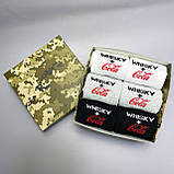 Бокс шкарпеток чоловічих довгих демісезонних класних з оригінальним принтом Whisky+Cola 40-45 6 пар на Br BAR, фото 3