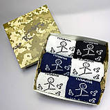 Набір шкарпеток чоловічих високих весна-осінь прикольних із веселим принтом Плани на день 40-45 6 пар для Br BAR, фото 6