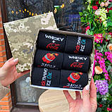 Подарунковий бокс шкарпеток чоловічих довгих демісезонних креативних чорних з яскравими малюнками 40-45 6 Br BAR, фото 6