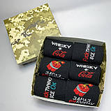 Подарунковий бокс шкарпеток чоловічих довгих демісезонних креативних чорних з яскравими малюнками 40-45 6 Br BAR, фото 5