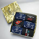 Бокс шкарпеток чоловічих довгих крутих демісезонних із веселим креативним принтом 40-45 6 пар у Br BAR, фото 5