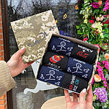 Бокс шкарпеток чоловічих довгих крутих демісезонних із веселим креативним принтом 40-45 6 пар у Br BAR, фото 6