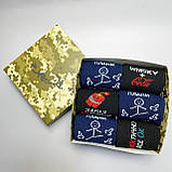 Бокс шкарпеток чоловічих довгих крутих демісезонних із веселим креативним принтом 40-45 6 пар у Br BAR, фото 3