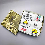 Комплект шкарпеток чоловічих високих демісезонних білих з оригінальними веселими приколами 40-45 6 пар на Br BAR, фото 3