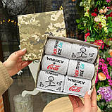 Бокс шкарпеток чоловічих високих практичних сірих весна-осінь із креативними веселими написами малюнками Br BAR, фото 6