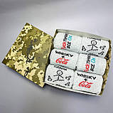 Бокс шкарпеток чоловічих високих практичних сірих весна-осінь із креативними веселими написами малюнками Br BAR, фото 3