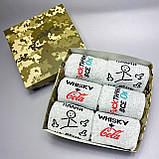 Бокс шкарпеток чоловічих високих практичних сірих весна-осінь із креативними веселими написами малюнками Br BAR, фото 5