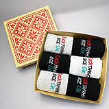 Комплект шкарпеток чоловічих довгих демісезонних стильних з прикольним акцентом 40-45 6 пар на крутий Br BAR, фото 6