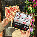 Набір шкарпеток чоловічих високих демісезонних класних із крутим принтом 40-45 6 пар у красивій Br BAR, фото 6