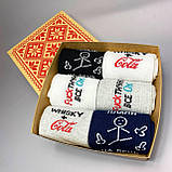 Подарунковий комплект шкарпеток чоловічих довгих демісезонних з веселим принтом 40-45 6 пар крута ідея на Br BAR, фото 3