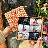 Подарунковий комплект шкарпеток чоловічих довгих демісезонних з веселим принтом 40-45 6 пар крута ідея на Br BAR, фото 8