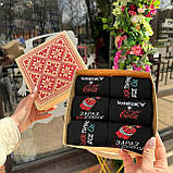 Шкарпетки чоловічі високі весна-осінь повсякденні чорні з веселим яскравим тренд принтом 40-45 6 пар для Br BAR, фото 2