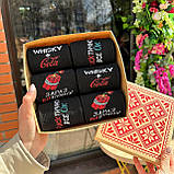 Шкарпетки чоловічі високі весна-осінь повсякденні чорні з веселим яскравим тренд принтом 40-45 6 пар для Br BAR, фото 7