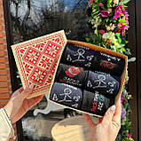 Бокс подарунковий шкарпеток чоловічих високих весна-осінь бавовняних з тренд приколом 40-45 6 пар на Br BAR, фото 2