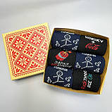 Бокс подарунковий шкарпеток чоловічих високих весна-осінь бавовняних з тренд приколом 40-45 6 пар на Br BAR, фото 3