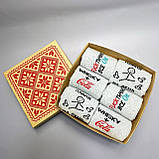 Бокс шкарпеток чоловічих довгих сірих практичних весна-осінь із класними малюнками 40-45 6 шт у Br BAR, фото 4