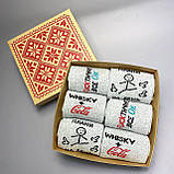 Бокс шкарпеток чоловічих довгих сірих практичних весна-осінь із класними малюнками 40-45 6 шт у Br BAR, фото 7