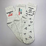 Бокс шкарпеток чоловічих довгих сірих практичних весна-осінь із класними малюнками 40-45 6 шт у Br BAR, фото 3